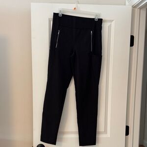 Athleta Black Zipper Pocket Leggings
